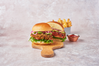 Beetroot, Red Pepper and Quinoa Burger