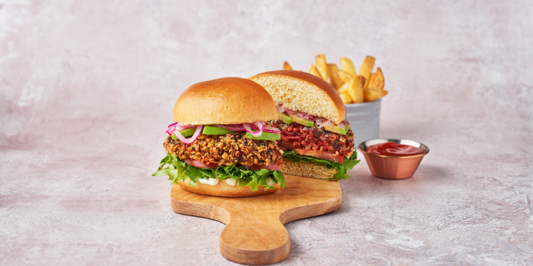 Burger betterave et quinoa