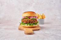 Beetroot, Red Pepper and Quinoa Burger